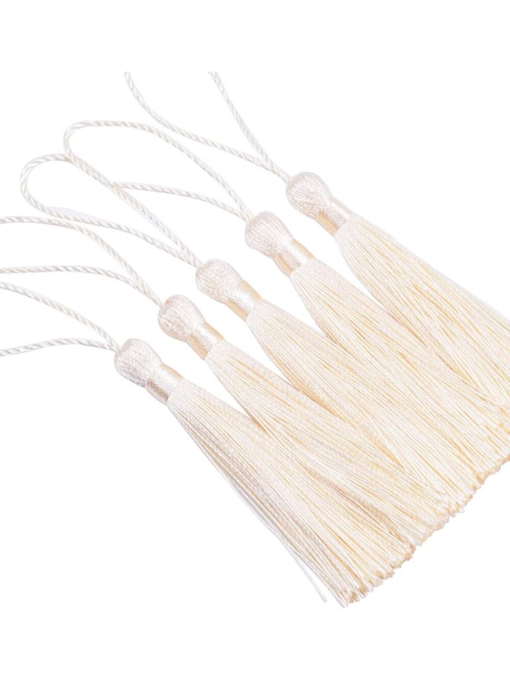 20pcs Silky Handmade Tiny3.5'' Soft Craft Mini Tassels with Loops for Bookmarks